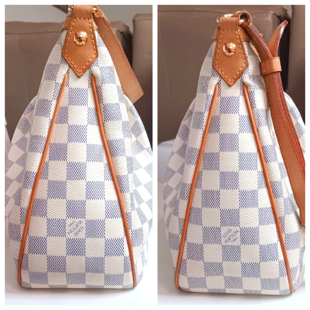👜✨ Louis Vuitton Siracusa MM Damier Azur Crossbody & Shoulder Bag – EUC 🤍🌸 - Picture 13 of 17
